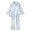 【Wacoal 華歌爾】睡衣-男士家居系列 M-LL嬰兒棉直條長袖褲裝 LWZ74941JZ(矢車菊藍)