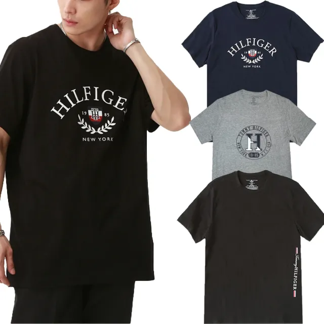 【Tommy Hilfiger】男生款 夏季薄款 經典印膠LOGO 短袖(平輸品)