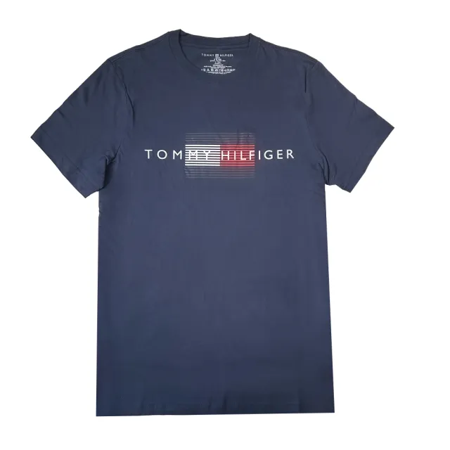 【Tommy Hilfiger】男生款 夏季薄款 經典印膠LOGO 短袖(平輸品)