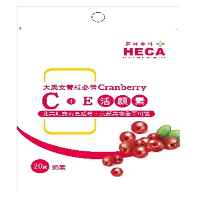 【HECA】蔓越莓C+E錠量販超值組20錠/包*7包(官方)