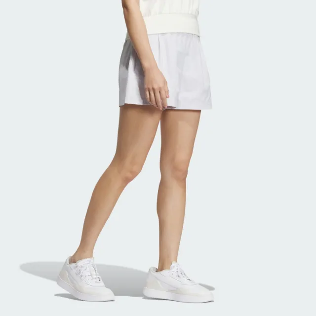 【adidas 愛迪達】運動短褲(IM8828 女款 運動短褲 灰)