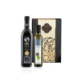 【Oro Bailen 皇嘉】頂級油品雙入禮盒組 橄欖油500ml+印加果油250ml(送禮禮盒 橄欖油禮盒)