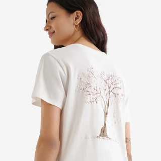 【Roots】Roots 女裝- BLOSSOM短袖T恤(白色)