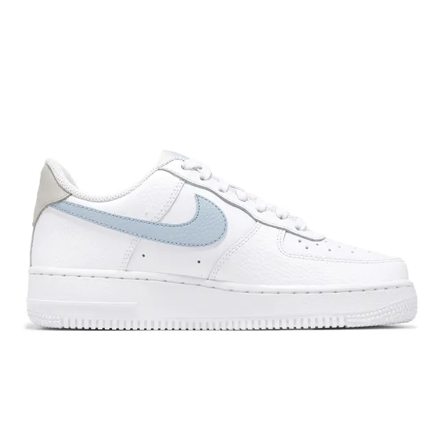 【NIKE 耐吉】休閒鞋 Wmns Air Force 1 07 女鞋 白 寶寶藍 AF1 雙勾(HF0022-100)