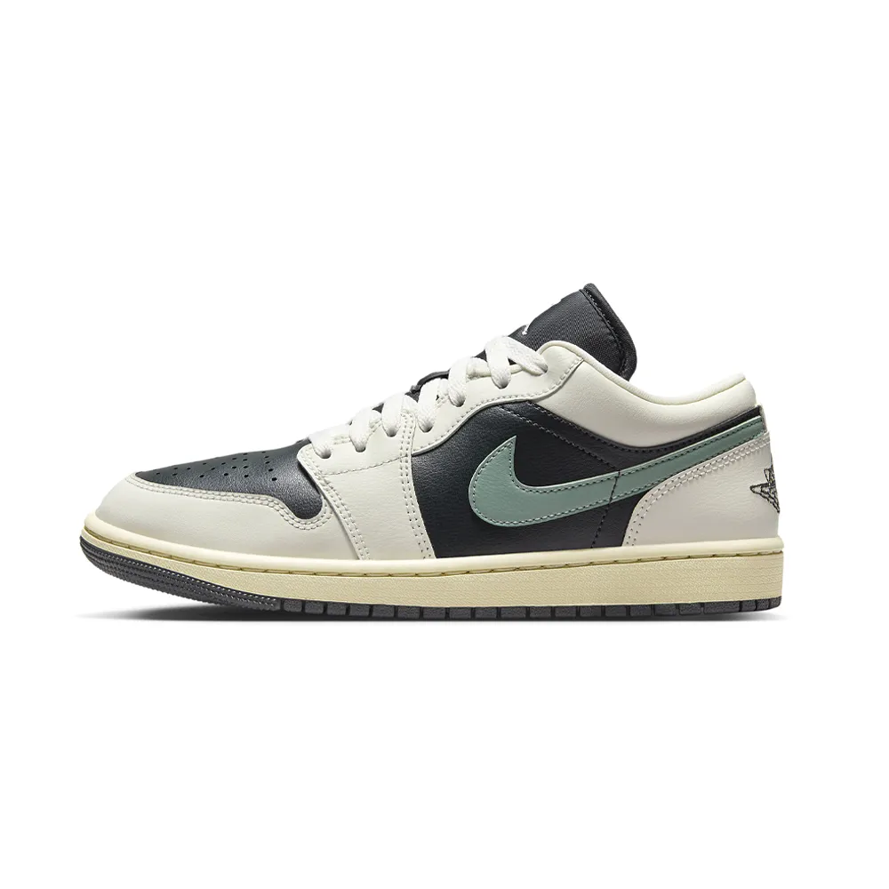 【NIKE 耐吉】休閒鞋 Air Jordan 1 Low Jade Smoke 菸草 黑綠 倒鉤平替版 休閒鞋 女鞋 男女段 DC0774-001