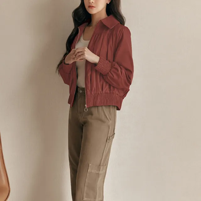 斷碼福利GR可頌褶褶輕量夾克(U)