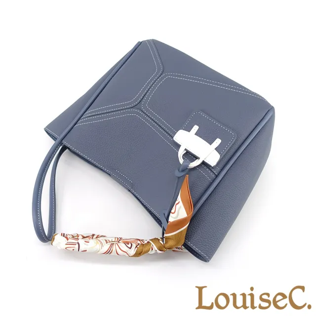 【LouiseC.】雙11 Tree House 牛皮 現代幾何大尺寸 手提肩背斜背真皮方包 3色 可拆式內袋設計 YS6055