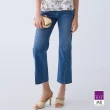 【ILEY 伊蕾】-5kg切線開衩刷白牛仔褲(淺藍色；M-XL；1242318607)