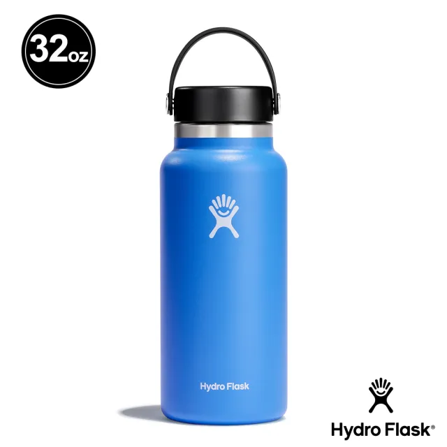 【Hydro Flask】32oz/946ml 寬口 真空 保溫瓶 青鳥藍 櫻花粉 針葉綠(大口徑 大容量 提把 保冰 保冷 保溫)