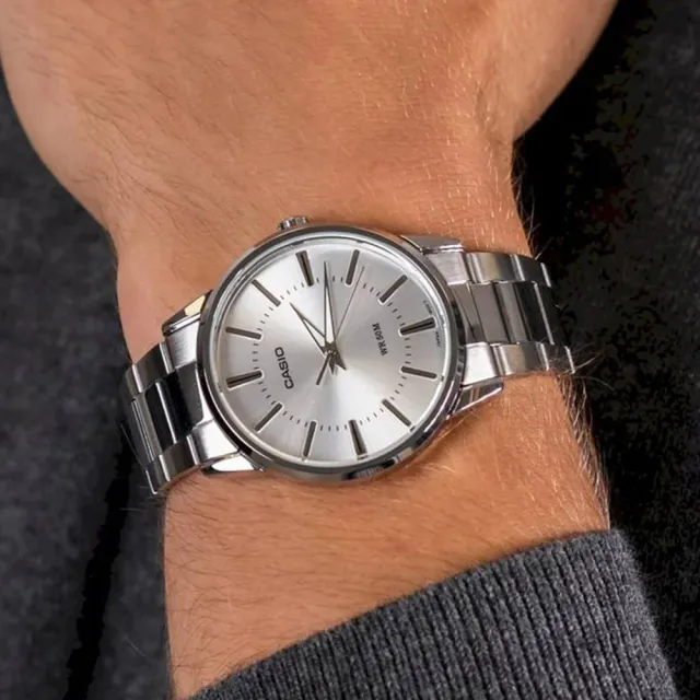 【CASIO 卡西歐】MTP-1303D / LTP-1303D 簡約鋼帶 白面數字 時尚對錶 手錶(防水50米)