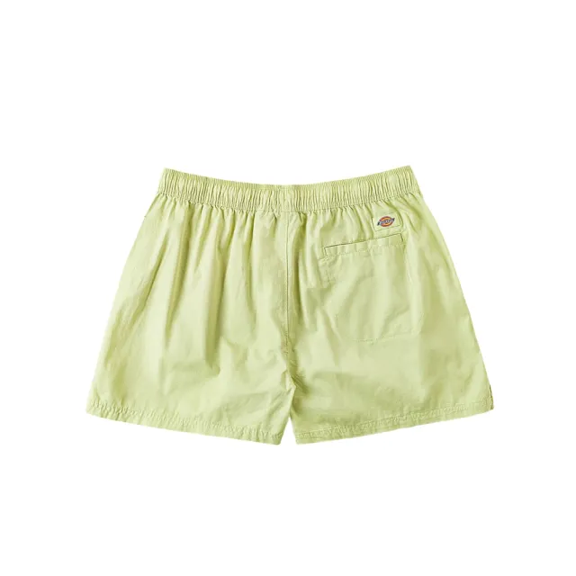 【Dickies】女款灰綠色純棉鬆緊褲腰設計柔軟舒適短褲｜DK013003H14