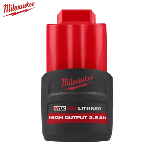 【Milwaukee 美沃奇】12V高輸出鋰電池2.5AH(M12HB2.5)