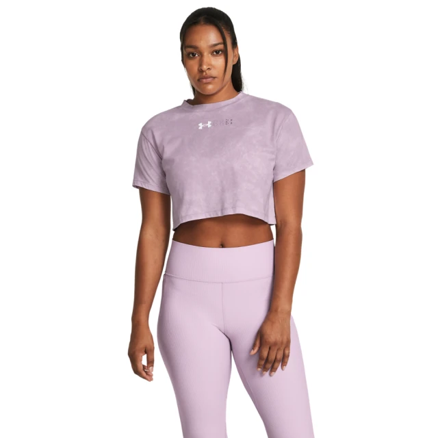 UNDER ARMOUR UA 女 GRADIENT WASH 短版T-Shirt_1385993-543(粉紫色)