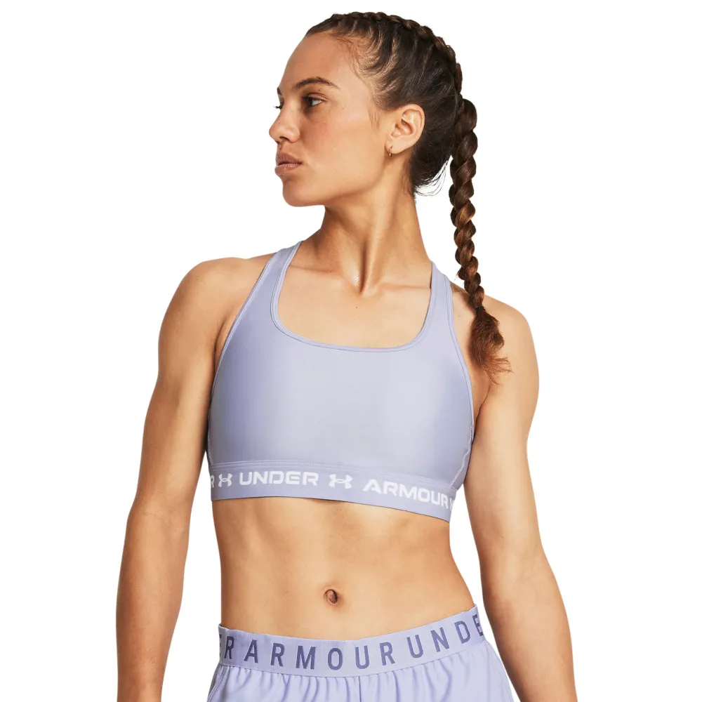 【UNDER ARMOUR】UA 女 Crossback 中衝擊運動內衣_1361034-539(淡紫色)