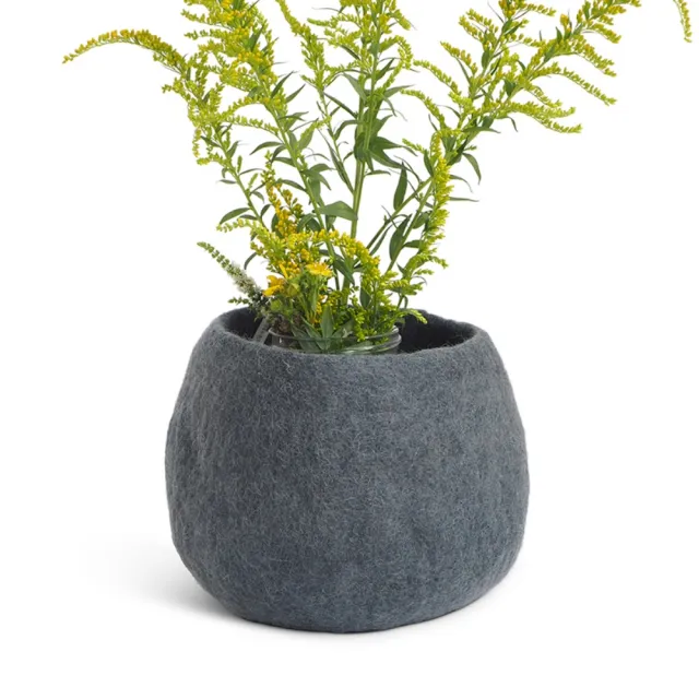 【CNFlower 西恩】Aveva Design瑞典羊毛氈 FLOWER POT 16羊毛氈容器-中(家飾品/容器/盆器/盆栽/花器)