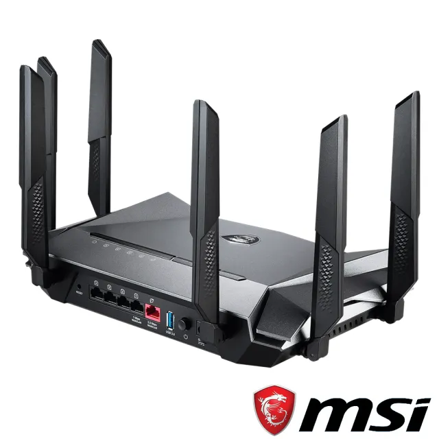 【MSI 微星】RadiX WiFi 6 三頻 AX6600 2.5G埠 電競 路由器/分享器 (Tri-Band Gaming Router)