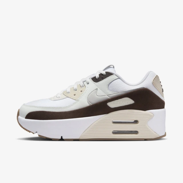 NIKE 耐吉 Air Max 90 Lv8 女 休閒鞋 運動 復古 雙層氣墊 緩震 厚底 白 棕米(FD4328-102)