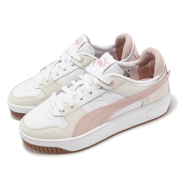 PUMA 休閒鞋 Carina Street VTG 女鞋 白 粉 皮革 厚底 增高 運動鞋(392338-05)