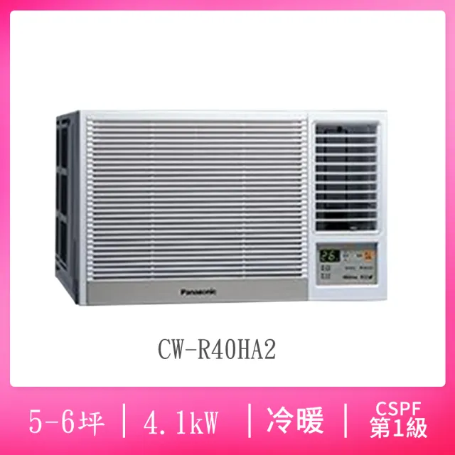 【Panasonic 國際牌】5-6坪一級能效變頻冷暖窗型右吹式冷氣(CW-R40HA2)