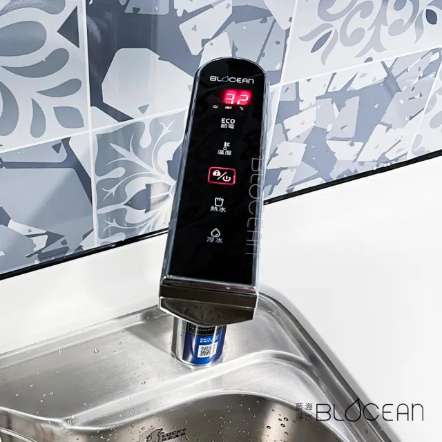 【藍海淨水】BO-7008冷熱觸控式廚下型飲水機（星際銀）+BO-8112 Pro 雙倍抑菌專業級淨水系統