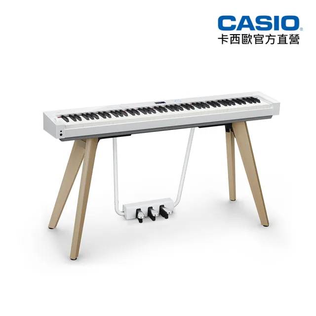【CASIO 卡西歐】原廠直營PX-S7000WE 鏡白+ATH-S100耳機(木質琴鍵 數位鋼琴)