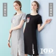 【IGD 英格麗】獨家特談！百搭拼接印圖運動風休閒造型洋裝/連身裙(多款多色任選)