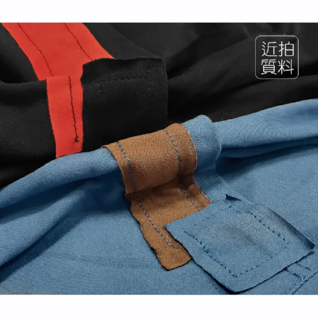 【Shiny 藍格子】寬鬆大碼口袋不規則貼布設計短袖上衣 V3828 現+預(女裝 T恤)