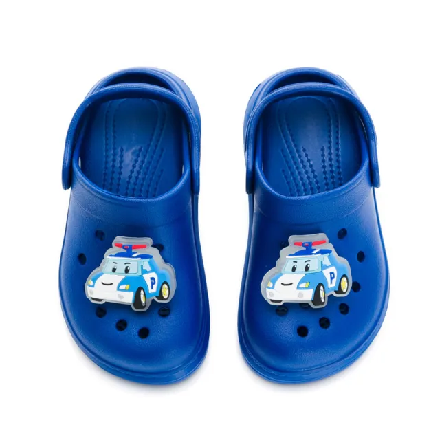 【POLI 波力】童鞋 波力 電燈園丁鞋/輕量 防水 穿脫方便 台灣製 深藍(POKG46316)