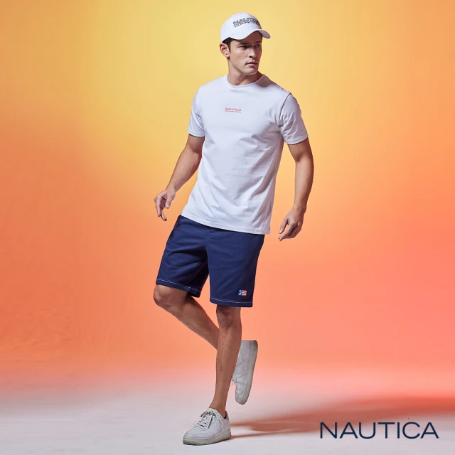 NAUTICA 男裝 運動風抽繩休閒短褲(藍色)