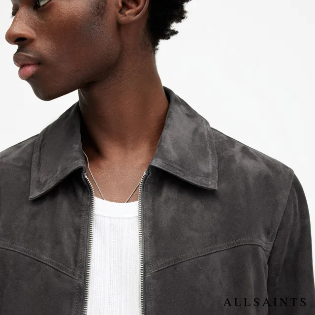 【ALLSAINTS】HAZE 輕盈短版麂皮羊皮皮衣外套 M008LA(常規版型)