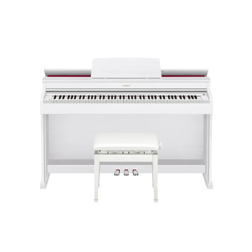 【CASIO 卡西歐】原廠直營數位鋼琴AP-550WEC2白色含琴椅+ATH-S100耳機(木質琴鍵)