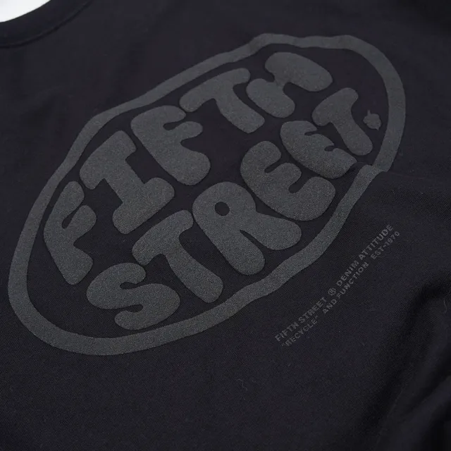【5th STREET】女裝寬版高山罐頭動物繡長袖T恤 共3色