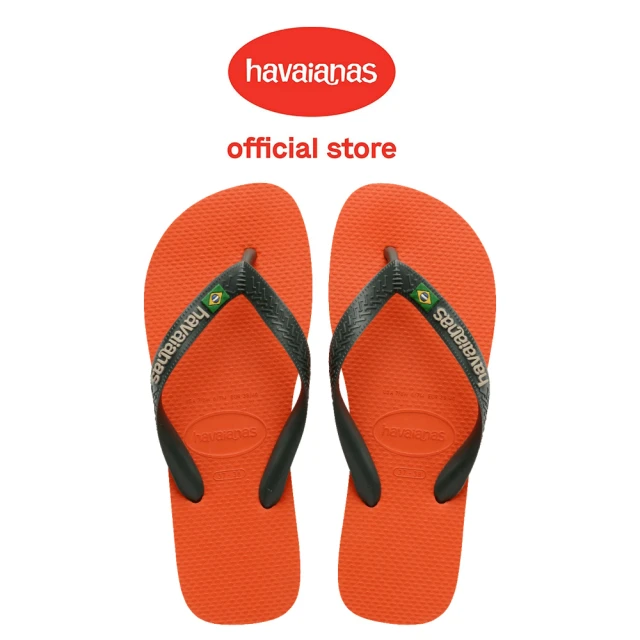 havaianas 哈瓦仕 拖鞋 男鞋 女鞋 夾腳拖 國旗 Brasil Logo 橘 4110850-5568U(哈瓦士)