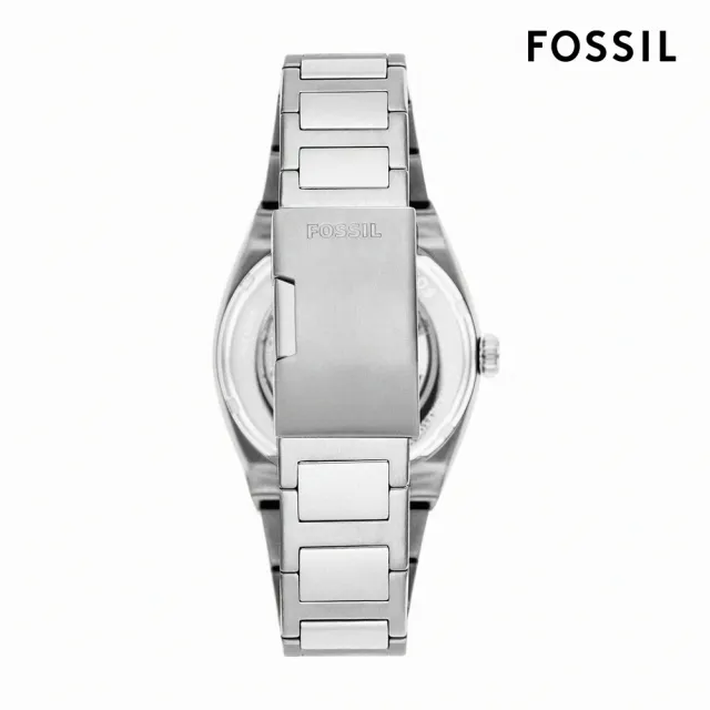 【FOSSIL 官方旗艦館】Everett 海洋之星鏤空機械手錶 銀色不鏽鋼鍊帶 42MM ME3220