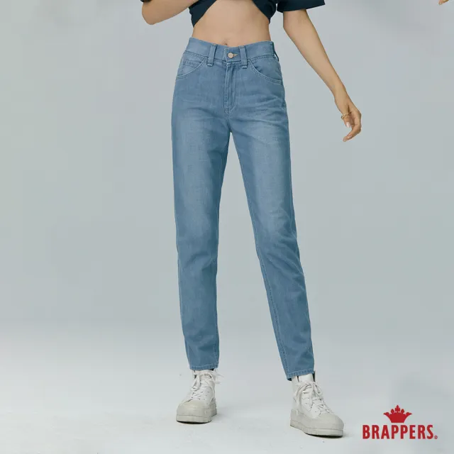 【BRAPPERS】女款 冰膚美丹寧系列-冰膚美中腰微彈九分褲(淺藍)