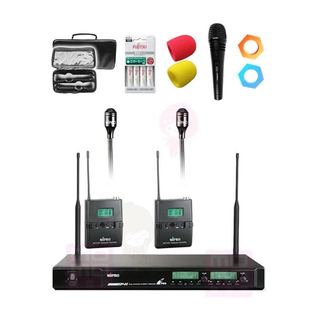 【MIPRO】ACT-941(UHF 電容式無線麥克風 配2領夾式麥克風)