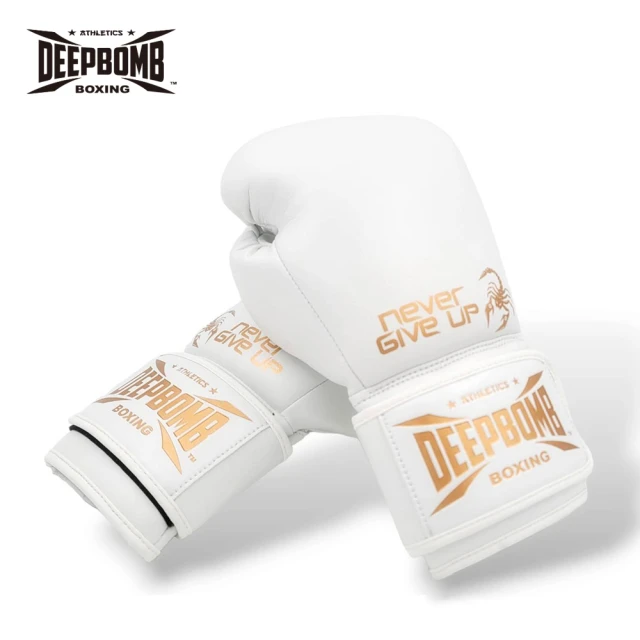 DEEPBOMB 黑潮系列拳套一雙-白金色10oz 14oz(拳套 泰拳 拳擊手套 白金色 黑潮系列 10oz 14oz)