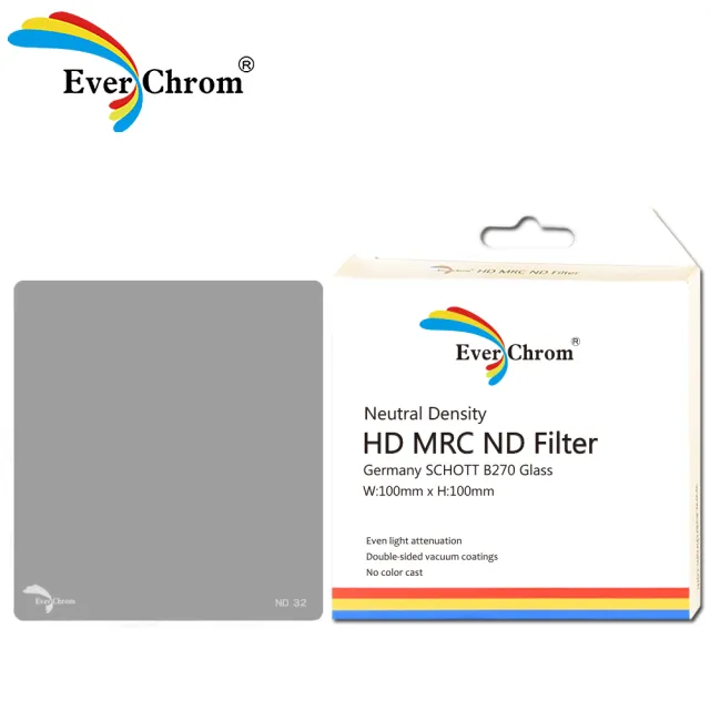 【EverChrom 彩宣】ND32方形專用減光鏡―內附磁鐵框100x100mm