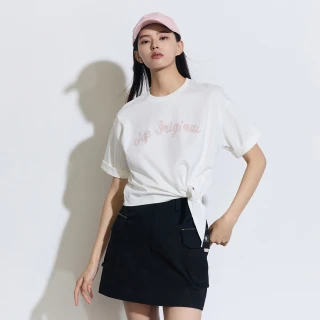 【GAP】女裝 Logo純棉印花圓領短袖T恤-白色(889919)