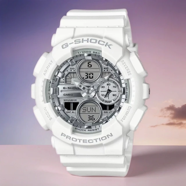 CASIO 卡西歐 G-SHOCK 蒸鍍光澤雙顯手錶(GMA-S140VA-7A)