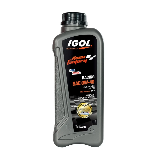 IGOL法國原裝進口機油 RACE FACTORY RACING 0W-40 全合成酯類 四輪汽車引擎機油(整箱1LX12入)