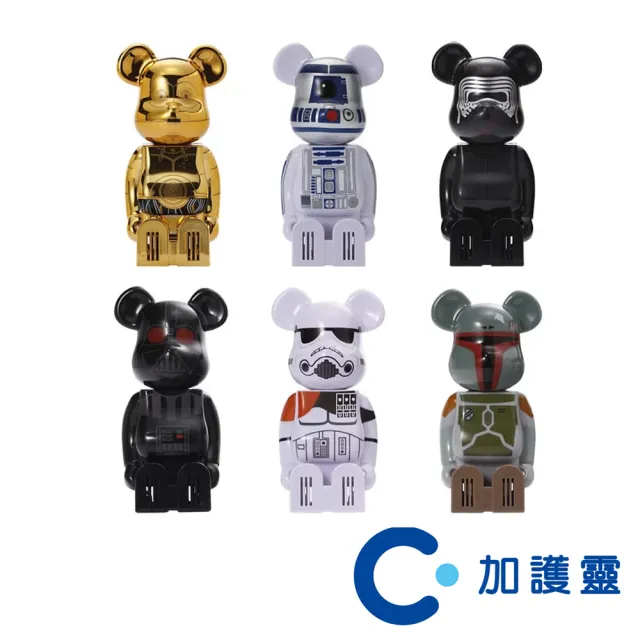 即期品【Cleverin 加護靈】Starwars BE@RBRICK 星際大戰系列 2入組(隨機出貨不挑款)(熊芯2.9g/入)