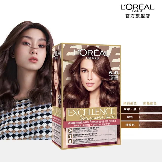 【LOREAL Paris 巴黎萊雅】優媚霜時尚魅力染髮霜(6色任選)