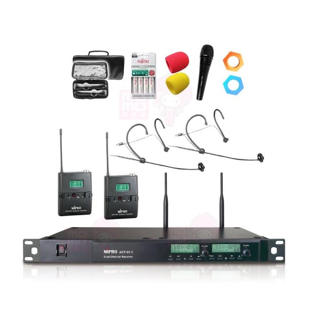 【MIPRO】ACT-589(配2頭戴式 無線麥克風 雙頻道自動選訊)