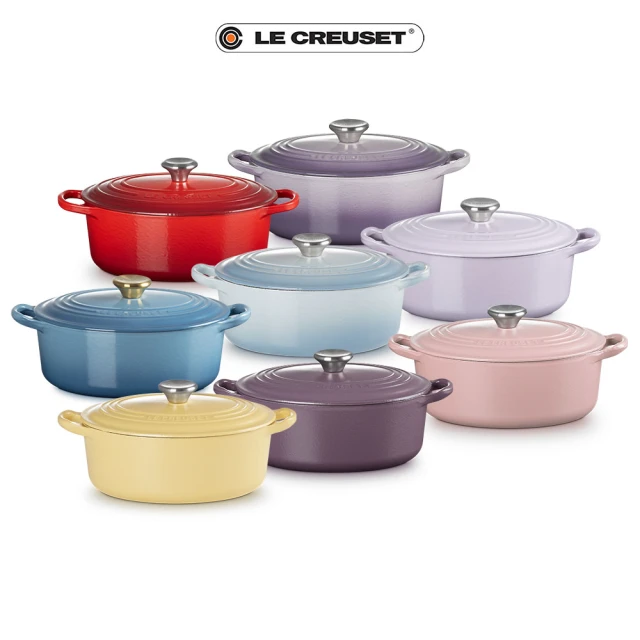 【Le Creuset】琺瑯鑄鐵鍋橢圓鍋23cm(櫻桃紅/雪紡粉 2色選1)