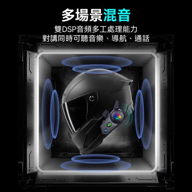 【DTAudio】Q18安全帽藍芽耳機(音樂分享 混音功能 雙人對講 CVC降噪)