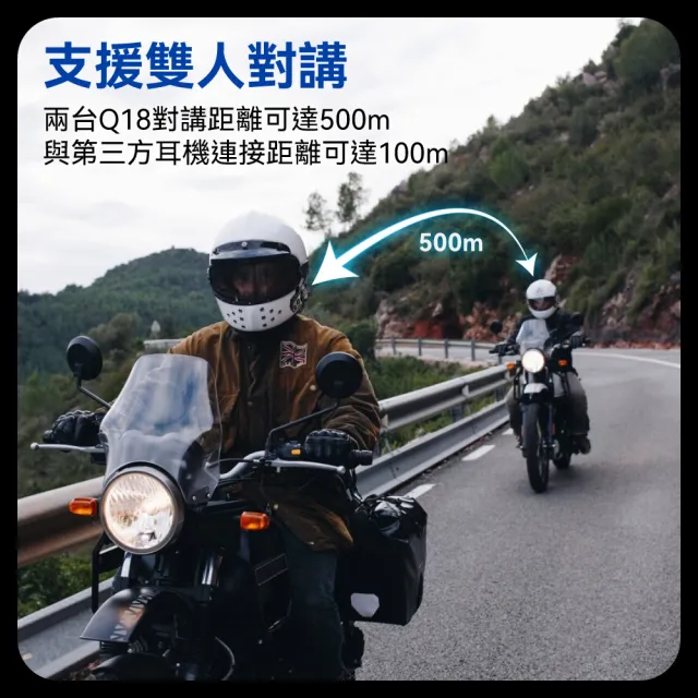 【DTAudio】Q18安全帽藍芽耳機(音樂分享 混音功能 雙人對講 CVC降噪)