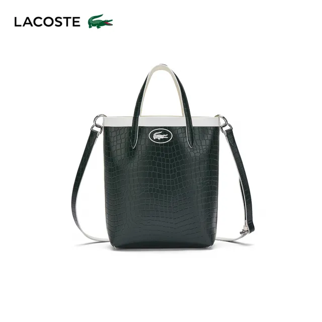 【LACOSTE】包款-Anna雙面手提袋附扁平袋(白色)