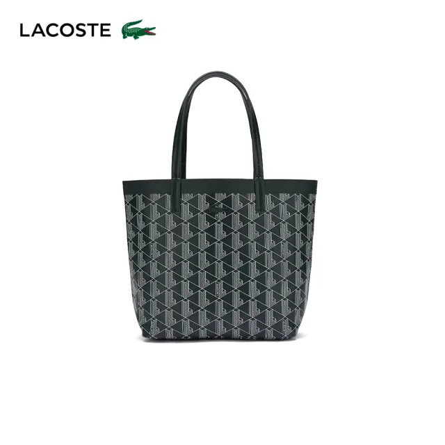 【LACOSTE】包款-印花塗層帆布小包(綠色)