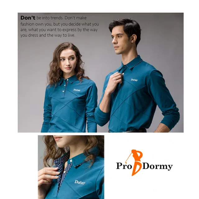 【Pro Dormy】普多力 男款 中性版 女款 長袖上衣 休閒POLO衫 高爾夫球衫(男女同款)